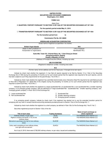 Thumbnail Greenland Technologies 10-Q Quarterly Report FY2019 Q2