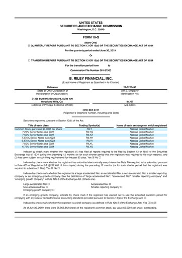 Thumbnail BRC Group Holdings 10-Q Quarterly Report FY2019 