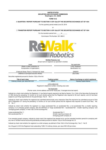 Thumbnail Lifeward 10-Q Quarterly Report FY2019 