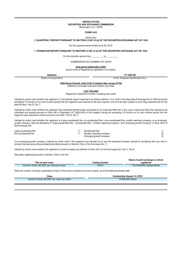 Thumbnail Avalon GloboCare 10-Q Quarterly Report FY2019 