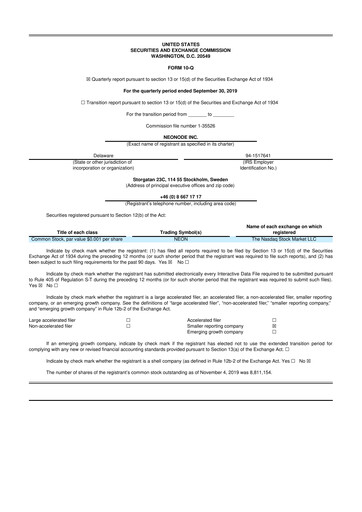 Thumbnail Neonode 10-Q Quarterly Report FY2019 