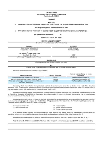Thumbnail Ensysce Biosciences 10-Q Quarterly Report FY2019 