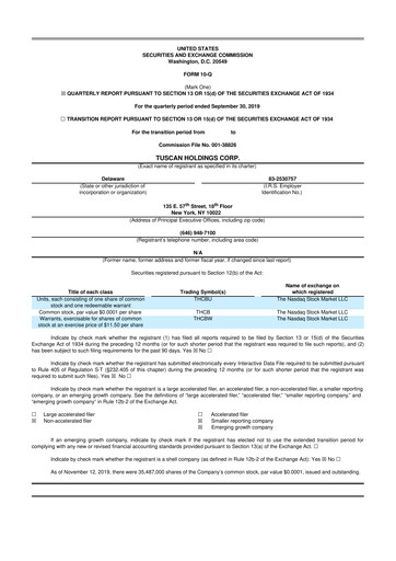 Thumbnail Microvast 10-Q Quarterly Report FY2019 