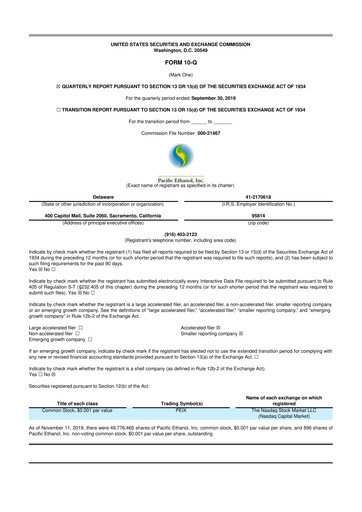 Thumbnail Alto Ingredients 10-Q Quarterly Report FY2019 
