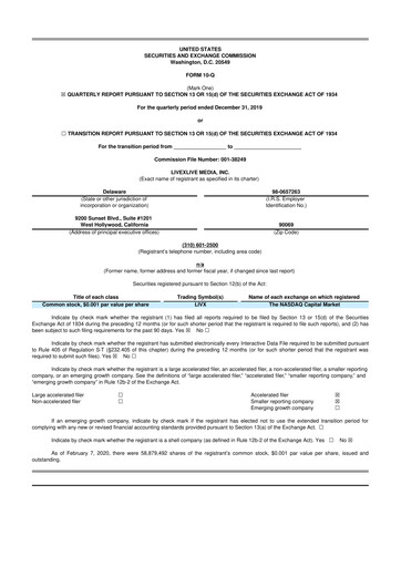 Thumbnail LiveOne 10-Q Quarterly Report FY2020 