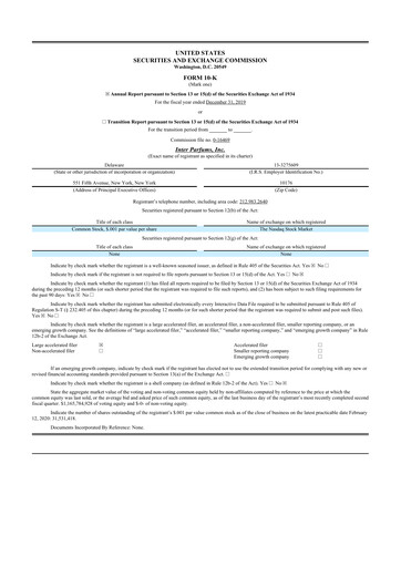 Thumbnail Interparfums 10-K Annual Report 2019