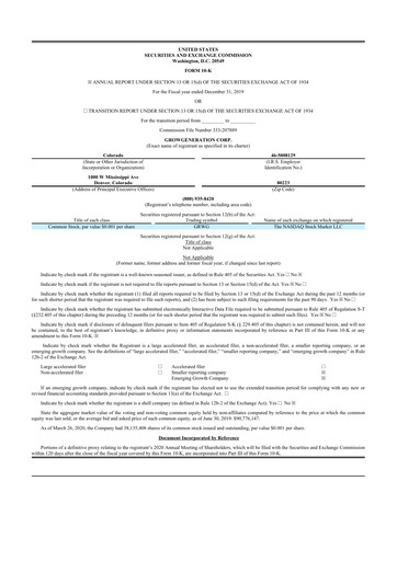 Thumbnail GrowGeneration
 10-K Annual Report 2019