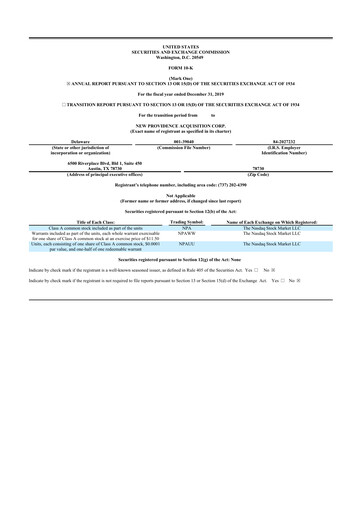 Thumbnail AST SpaceMobile 10-K Annual Report 2019