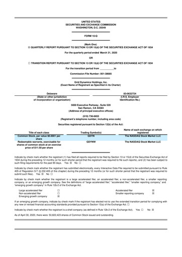 Thumbnail Grid Dynamics 10-Q Quarterly Report FY2020 