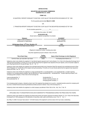 Miniature Safe & Green Holdings 10-Q Rapport trimestriel 2020 