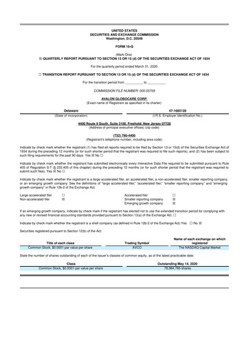 Thumbnail Avalon GloboCare 10-Q Quarterly Report FY2020 
