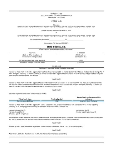 Thumbnail Enzo Biochem 10-Q Quarterly Report FY2020 