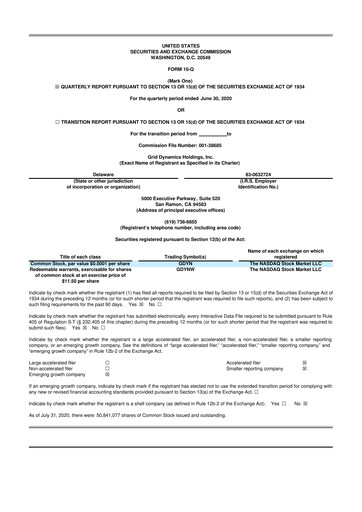 Thumbnail Grid Dynamics 10-Q Quarterly Report FY2020 