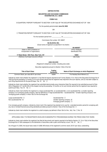 Miniature Safe & Green Holdings 10-Q Rapport trimestriel 2020 
