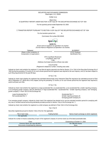 Thumbnail authID 10-Q Quarterly Report FY2020 