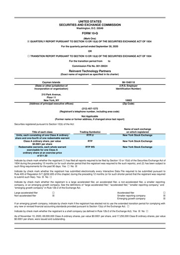 Vorschaubild Joby Aviation 10-Q Quartalsbericht 2020 