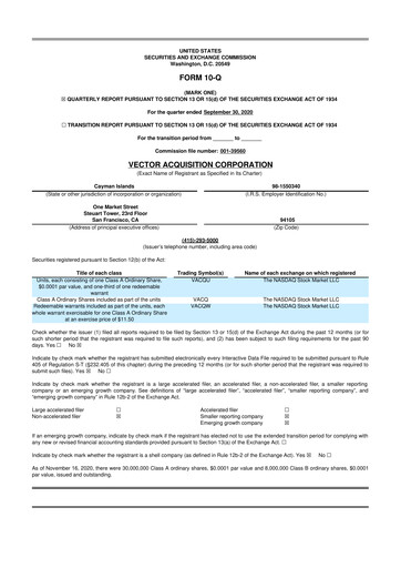 Miniature Rocket Lab 10-Q Rapport trimestriel 2020 