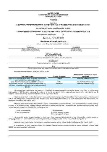 Thumbnail Nuvation Bio 10-Q Quarterly Report FY2020 