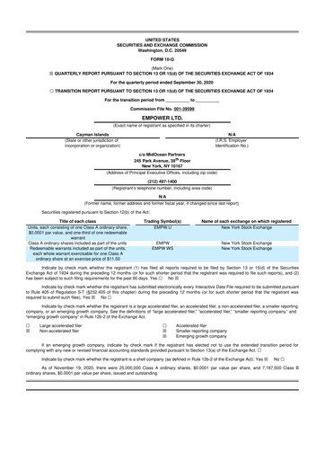Miniature Holley 10-Q Rapport trimestriel 2020 