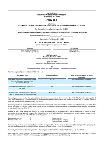 Thumbnail Archer Aviation 10-Q Quarterly Report FY2020 