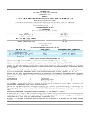Miniature Celularity 10-K Rapport annuel 2020