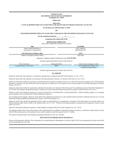 Thumbnail SB Financial Group 10-K Annual Report 2020