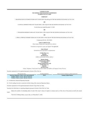 Thumbnail Alarum Technologies 20-F Annual Report 2020