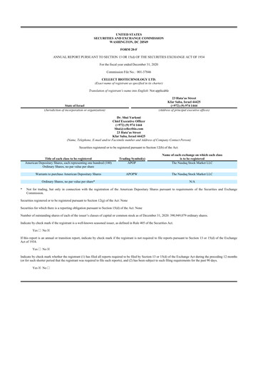 Thumbnail Quoin Pharmaceuticals 20-F Annual Report 2020