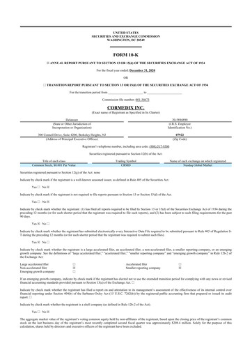 Thumbnail CorMedix 10-K Annual Report 2020