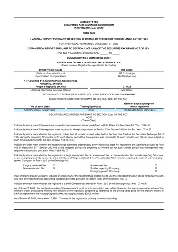 Thumbnail Greenland Technologies 10-K Annual Report 2020