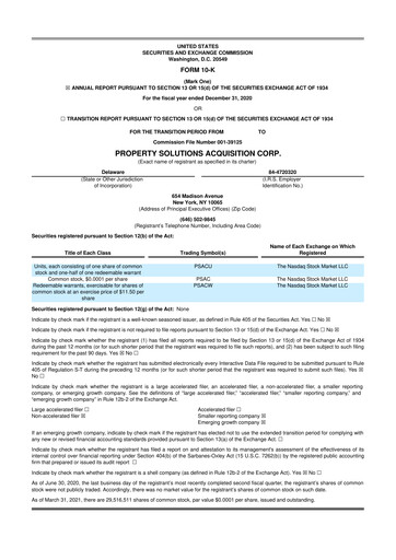 Vorschaubild Faraday Future 10-K Jahresbericht 2020