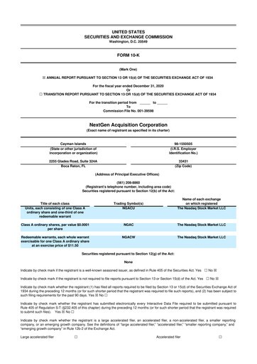 Thumbnail Xos, Inc. 10-K Annual Report 2020