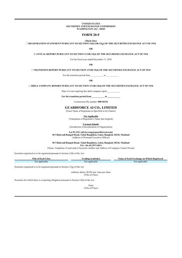 Thumbnail Guardforce AI 20-F Annual Report 2020