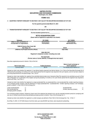 Thumbnail Tango Therapeutics 10-Q Quarterly Report FY2021 