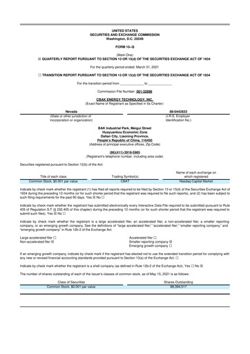 Thumbnail CBAK Energy Technology 10-Q Quarterly Report FY2021 