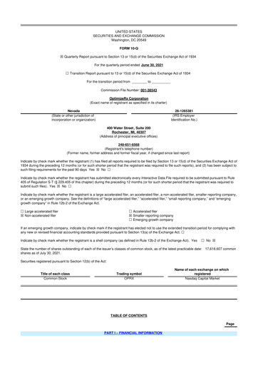 Thumbnail OptimizeRx 10-Q Quarterly Report FY2021 