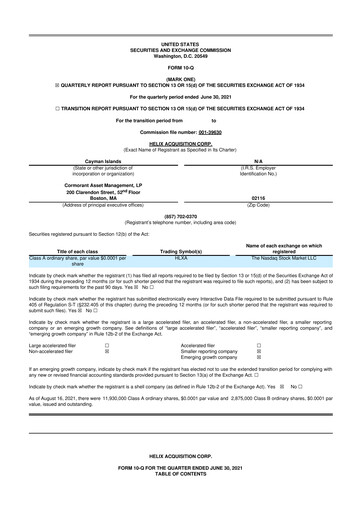 Vorschaubild MoonLake Immunotherapeutics 10-Q Quartalsbericht 2021 