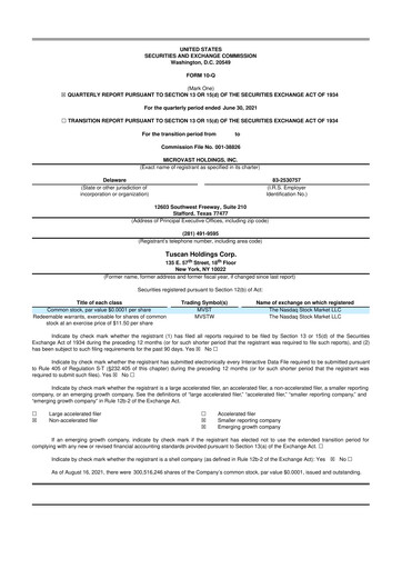 Thumbnail Microvast 10-Q Quarterly Report FY2021 