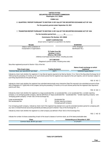 Thumbnail Agrify 10-Q Quarterly Report FY2021 