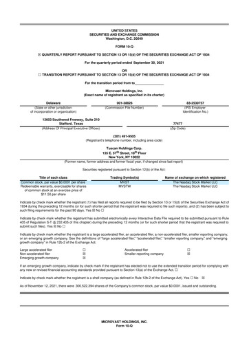 Thumbnail Microvast 10-Q Quarterly Report FY2021 
