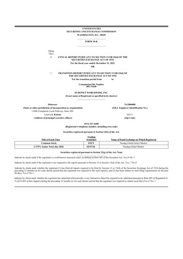 Thumbnail Euronet Worldwide
 10-K Annual Report 2021