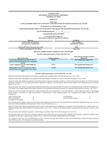 Miniature Rumble 10-K Rapport annuel 2021