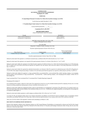 Thumbnail Air Industries Group 10-K Annual Report 2021