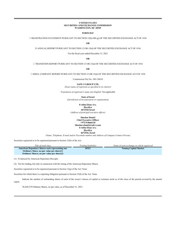 Thumbnail Alarum Technologies 20-F Annual Report 2021
