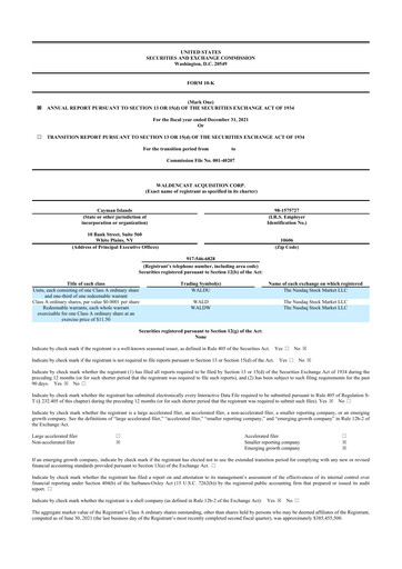 Miniature Waldencast 10-K Rapport annuel 2021