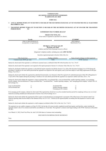 Thumbnail Fresh Vine Wine 10-K Annual Report 