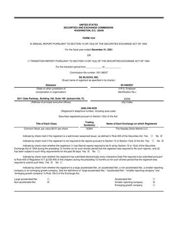 Thumbnail Safe & Green Holdings 10-K Annual Report 2021
