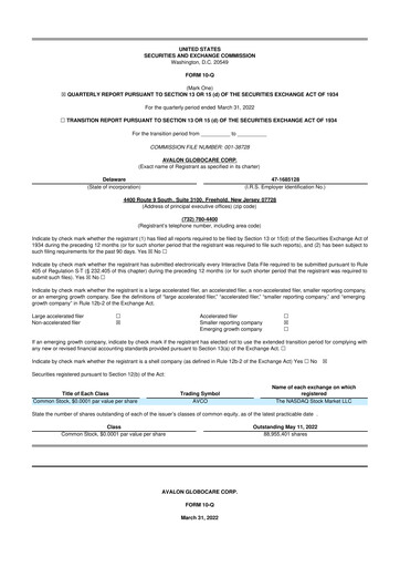 Thumbnail Avalon GloboCare 10-Q Quarterly Report FY2022 