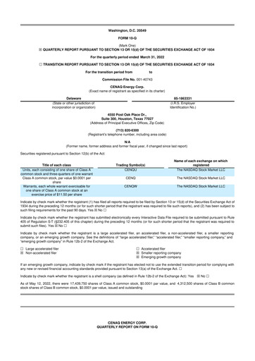 Thumbnail Verde Clean Fuels 10-Q Quarterly Report FY 