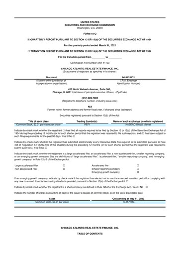 Vorschaubild Chicago Atlantic Real Estate Finance 10-Q Quartalsbericht  